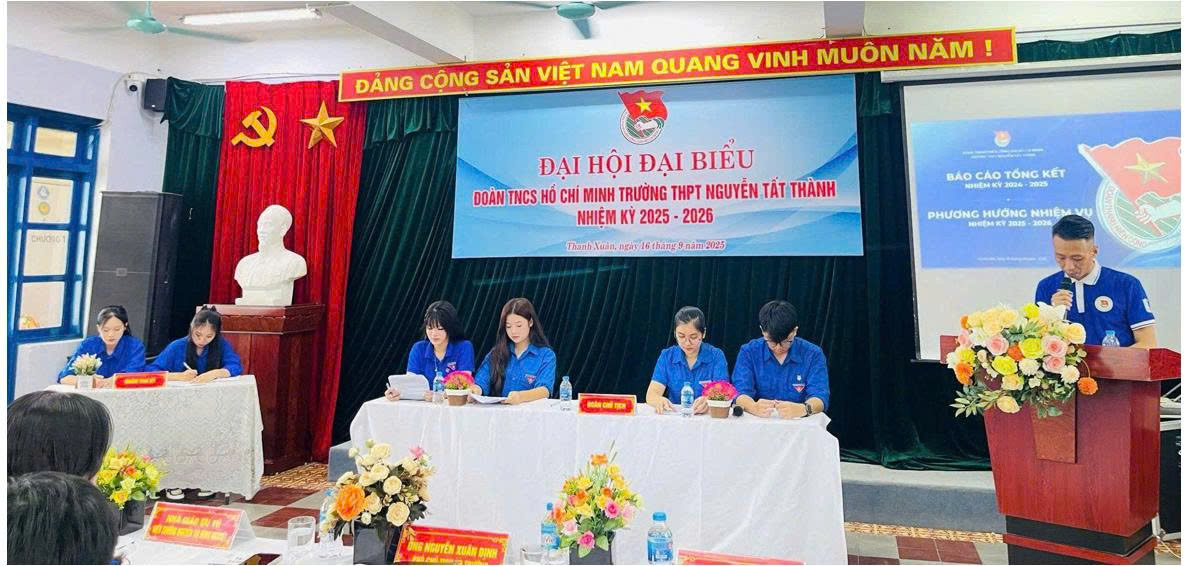 ĐẠI HỘI ĐOÀN TNCS HỒ CHÍ MINH TRƯỜNG THPT NGUYỄN TẤT THÀNH NHIỆM KỲ 2025 – 2026: TUỔI TRẺ KHÁT VỌNG – TIÊN PHONG HÀNH ĐỘNG