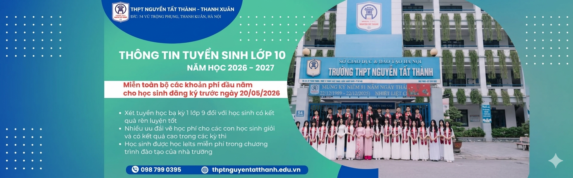 Thông tin tuyển sinh năm học 2026 - 2027